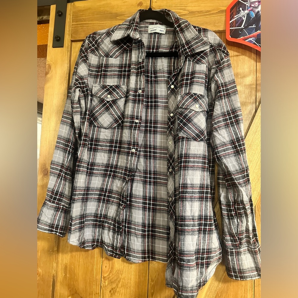 Wrangler pearl snap flannel